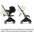 Miniatyrbild 6 av 6: CYBEX - Ultrakompakt och bekväm barnvagn - ORFEO - 4 hjul - Canvas Vit