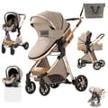 Pikkukuva 1 / 2: Vauvanvaunut, 3-in-1-malli, kannettava ja taitettava, V9-KHAKI