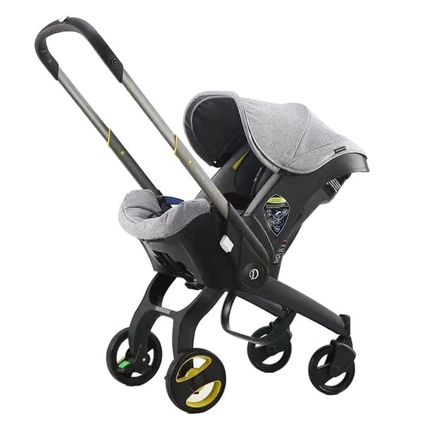 Barnvagn, 3-i-1-design, lättviktig och hopfällbar, 4IN1-GREY