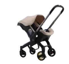 Barnvagn, 3-i-1-design, lättviktig och hopfällbar, 4IN1-KHAKI