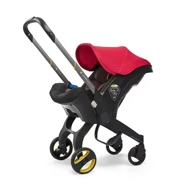 Barnvagn, 3-i-1-design, lättviktig och hopfällbar, 4IN1-RED