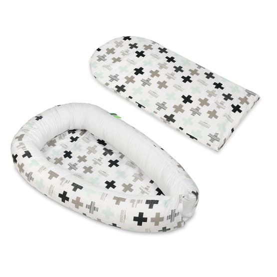 Babynest - Plus Beige med Vit Insida