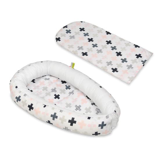 Babynest - Plus Rosa med Vit Insida