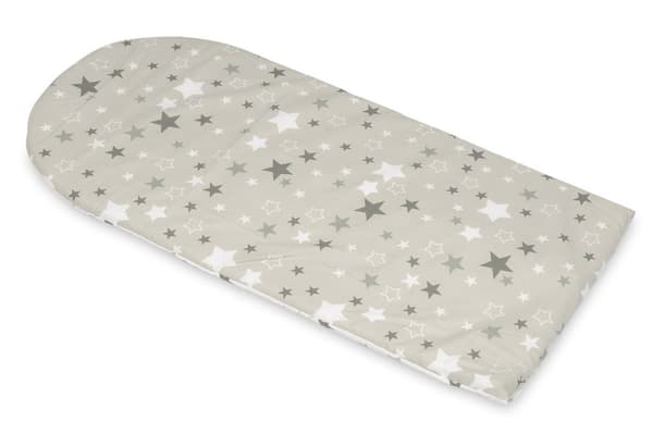 Babynest - vauvanpesä - 0-8kk - 100% puuvillaa - 82x54cm - valkoinen/harmaa tähdet harmaalla - valkoinen/harmaa tähdet valkoisella