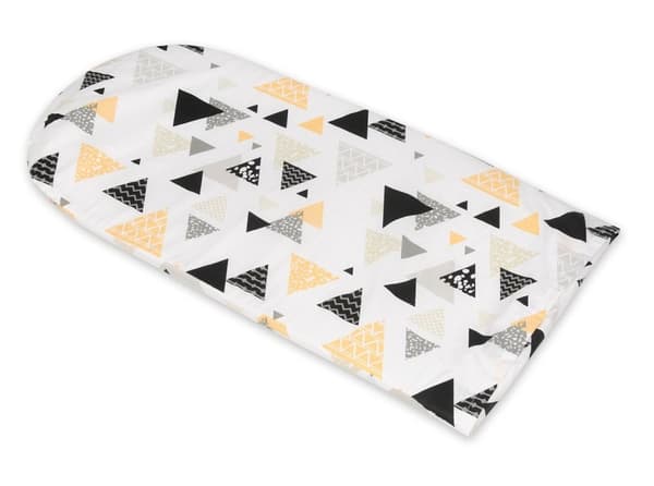 Babynest - babynest - 0-8 månader - 100% bomull - 82x54cm - gula trianglar