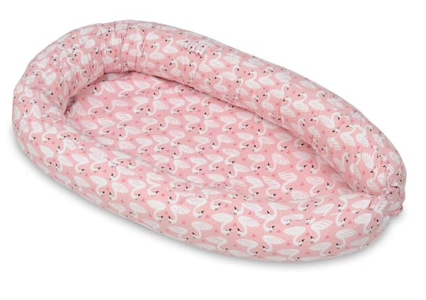 Babynest - babynest - 0-8 måneder - 100% bomuld - 82x54cm - svaner