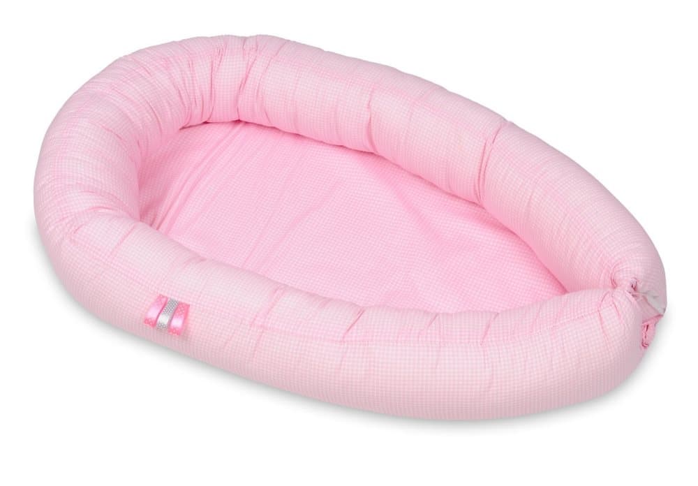 Babynest - babynest - 0-8 månader - 100% bomull - 82x54cm - rosa rutig