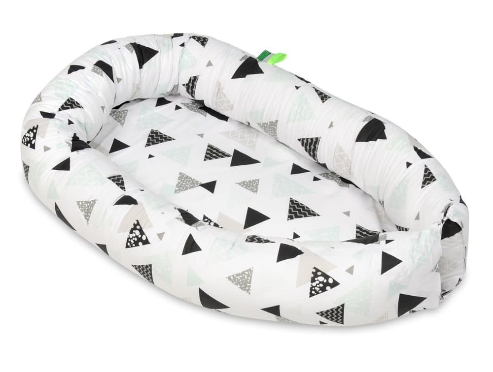 Babynest - babynest - 0-8 månader - 100% bomull - 82x54cm - minttrianglar