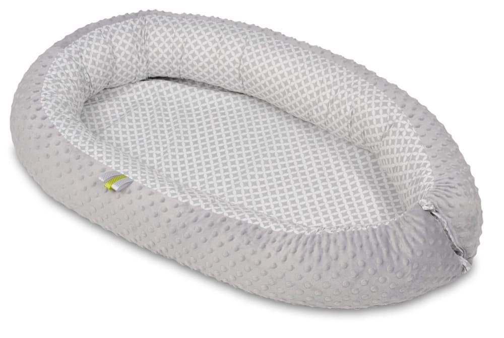 Babynest - babynest - 0-8 månader - 82x54cm - grå diamanter - grå