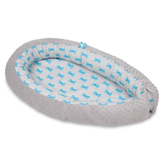 Babynest - Med Dyna - Bows - Grå
