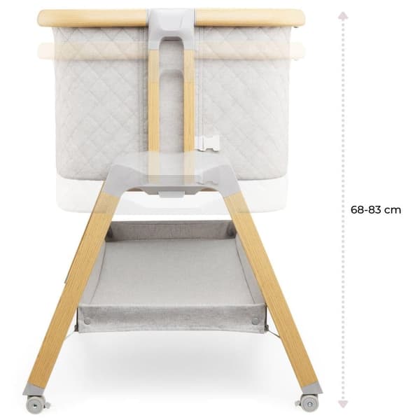 Dreemy 3-in-1 vuodesohva, alle 9 kg painaville lapsille, korkeuden säätö 7 tasossa, 4 kuljetuspyörää,