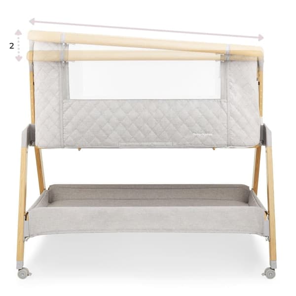 Dreemy 3-in-1 vuodesohva, alle 9 kg painaville lapsille, korkeuden säätö 7 tasossa, 4 kuljetuspyörää,