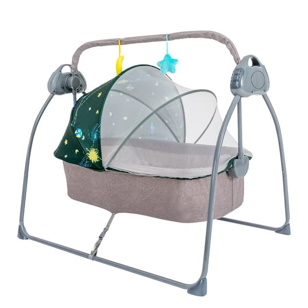 Babysäng, Fällbar Elektrisk Design, Fjärrkontrollsfunktionalitet,grön
