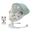 Miniatyrbillede 2 af 2: Elektrisk Babyvugge, 10 kg Belastningsevne, Justerbare Svingvinkler,Grøn