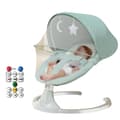 Miniatyrbillede 1 af 2: Elektrisk Babyvugge, 10 kg Belastningsevne, Justerbare Svingvinkler,Grøn