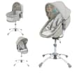 Miniatyrbild 1 av 2: Babysäng, Unisex, Avtagbar madrass, Lekmobil med hängande leksaker,F002-GRÅ