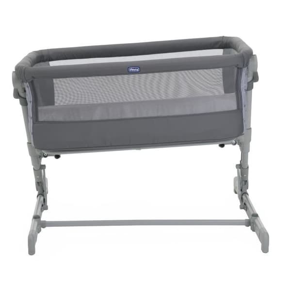 CHICCO Next2Me GO Co-Sleeping Crib - Kompakt - Hopfällbar - Liggbar - 6 Höjdnivåer - Mörkgrå