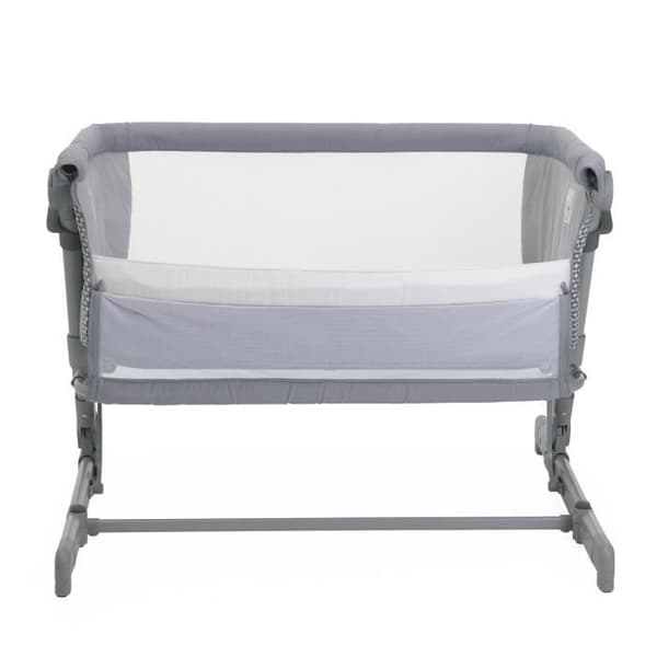 CHICCO Next2Me GO Co-Sleeping Spjälsäng - Kompakt - Hopfällbar - Liggbar - 6 Höjdnivåer - Ljusgrå
