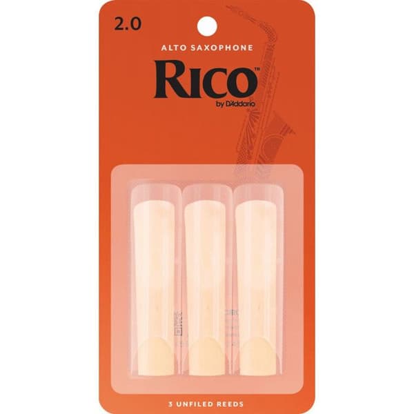 Rico Rico Reeds för altsaxofon, styrka 2.0, förpackning om 3