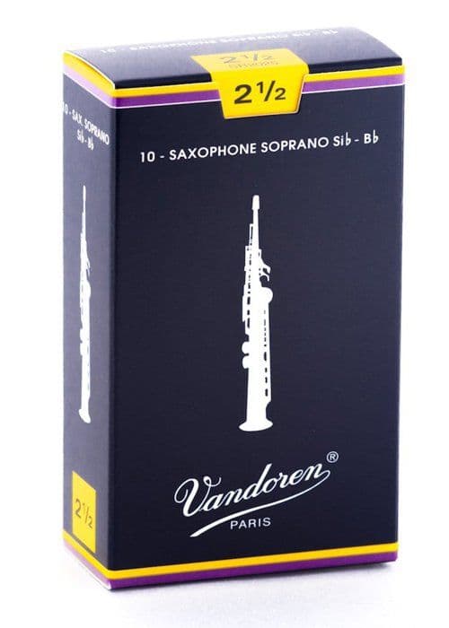 Reed - Vandoren reed - SR2025 - 10 vass för sopran saxofon 2.5