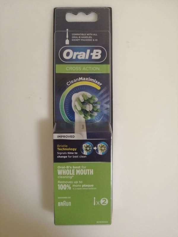Oral-B | Toothbrush replacement | EB50-2 Cross Action | Heads | For adults | Number of brush heads included 2