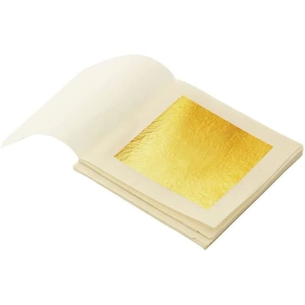SIM GULD LEAF 10 24 karats guldblad 40 mm X 40 mm Ätbar mat