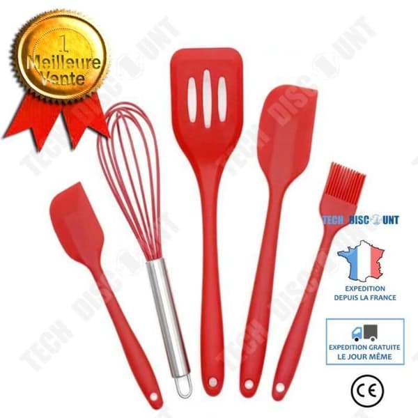 TD® Set med 5 Köksredskap Set Mat Grill Silikon MATBORSTE