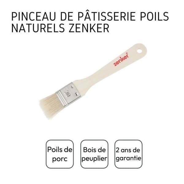 Köks- och bakpensel 19 cm i naturliga borstar Zenker