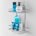 Miniatyrbillede 3 af 4: Metaltex badeværelseshylde 2 niveauer Onda sølvfarvet