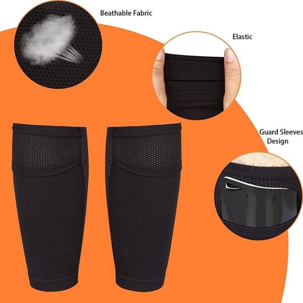 2-PACK Fotbollsstrumpor med Ficka för Skydd