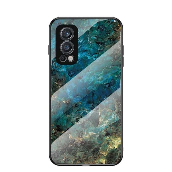 OnePlus Nord 2 5G Marmorskal 9H Härdat Glas Baksida Glassback® V2