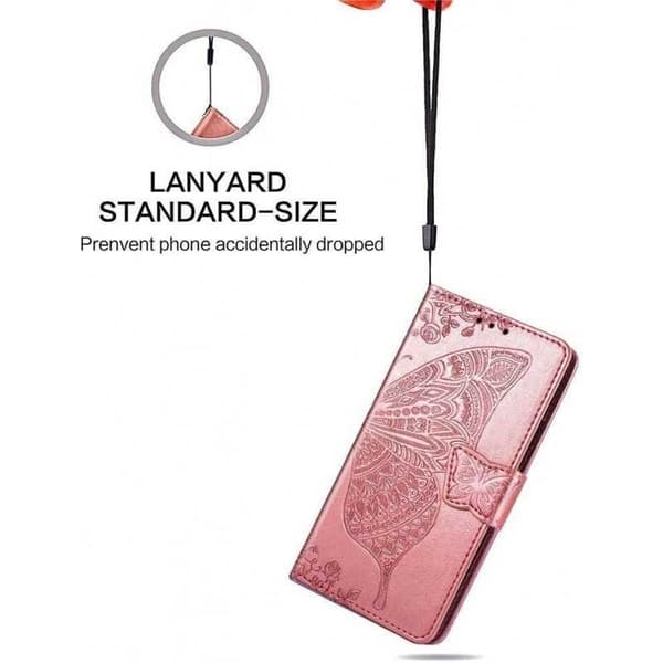 iPhone 6S/7/8/SE 2020 Plånboksfodral PU-Läder 4-FACK Motiv Fjäril