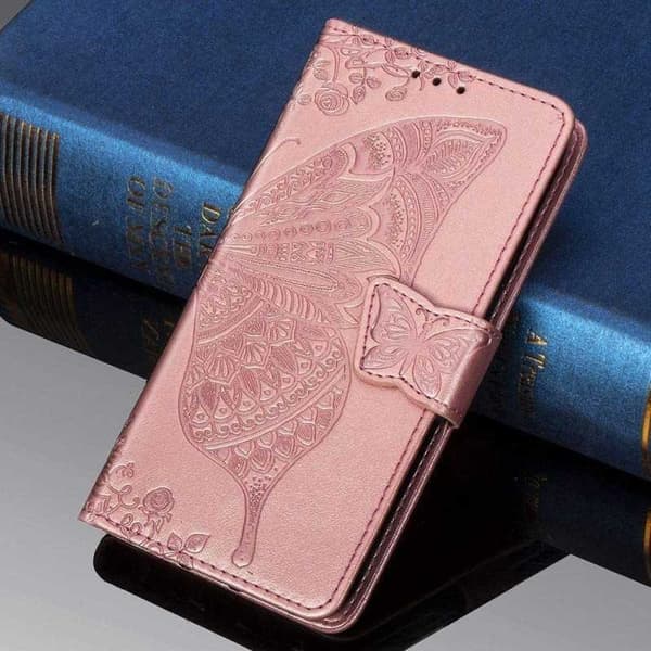 iPhone 6S/7/8/SE 2020 Plånboksfodral PU-Läder 4-FACK Motiv Fjäril