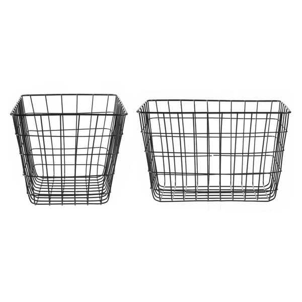Mellansvart trådkorg - H23 cm