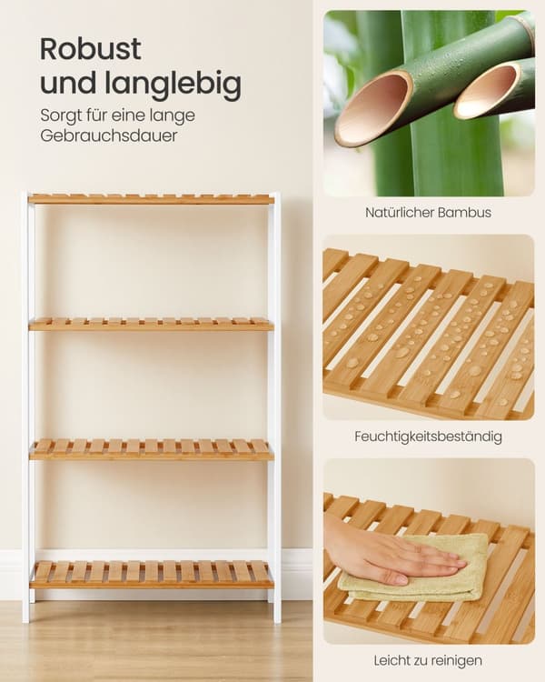 Bambus bambus 26 x 60 x 100 cm hvid-naturlig farve