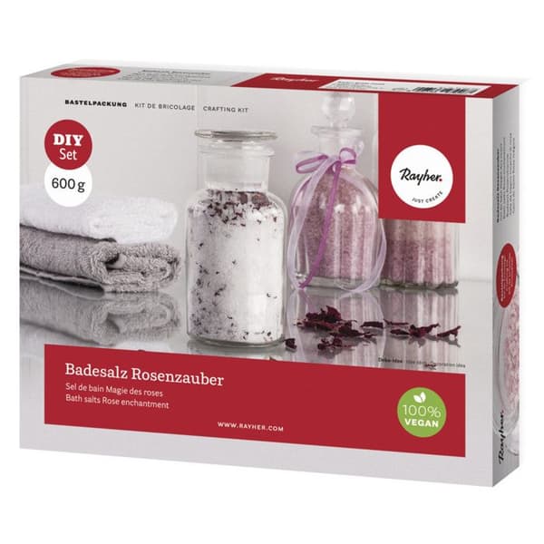 Badsalt - Rayher - Rosornas magi - 600 g - Rosa doft - Torkade rosenblad