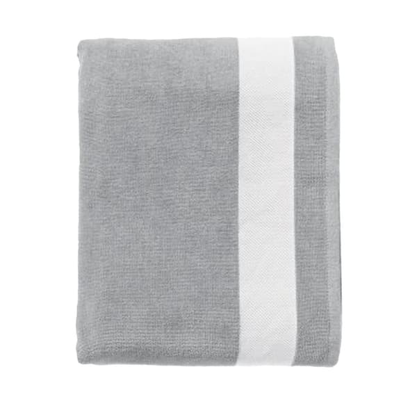 SOLS Lagoon Cotton Beach Towel Pure Grey/White One Size