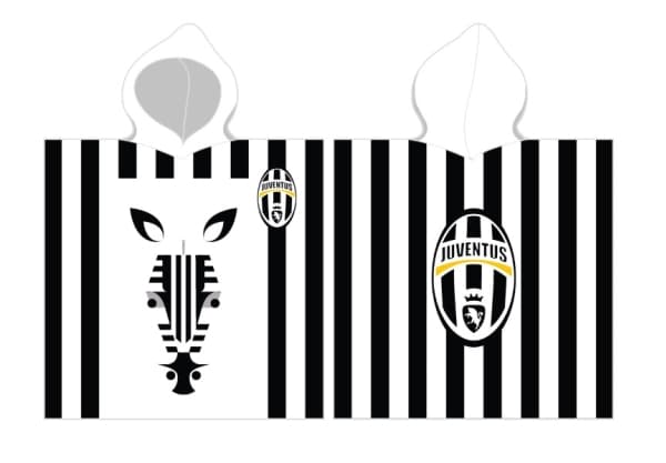 Juventus Poncho / Håndklæde med hætte - 100 procent bomuld