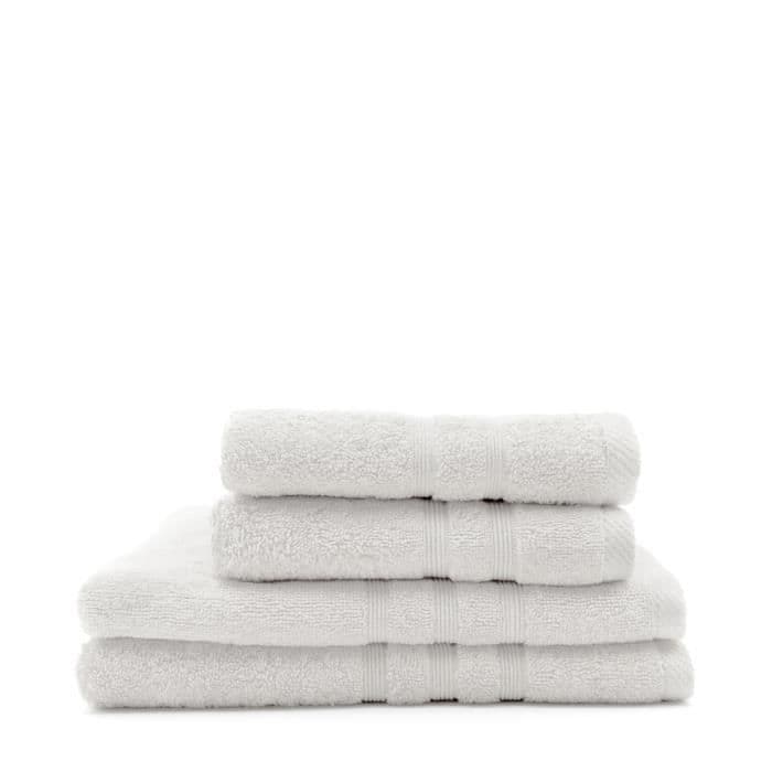 I DAG Sæt med 2 håndklæder 50 x 100 cm + 2 Badlakner 70 x 130 cm - 100% bomuld - Chantilly