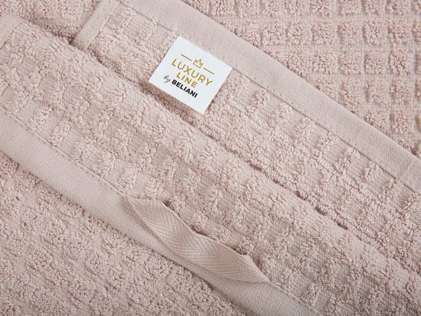Handduk Set om 11 Rosa Bomull Naturlig Snabbtorkande Maskintvätt