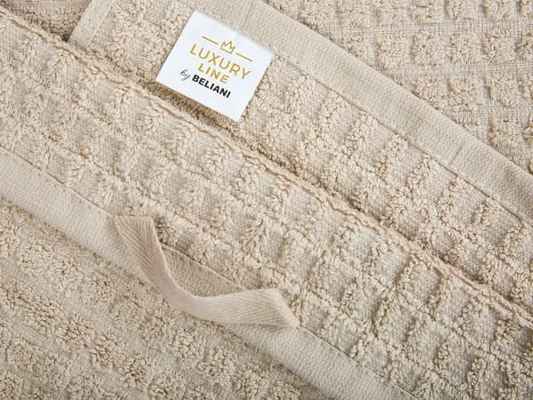 Handduk Set om 11 Beige Bomull Naturlig Snabbtorkande Maskintvätt