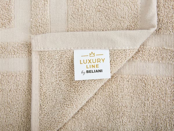 Handduk Set om 11 Beige Bomull Naturlig Snabbtorkande Maskintvätt