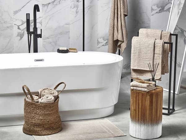 Handduk Set om 11 Beige Bomull Naturlig Snabbtorkande Maskintvätt