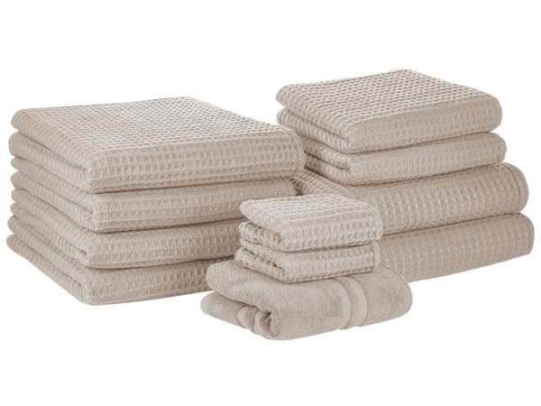 Pyyhesetti beige puuvilla 11 kpl vieraspyyhe käsipyyhe kylpymatto