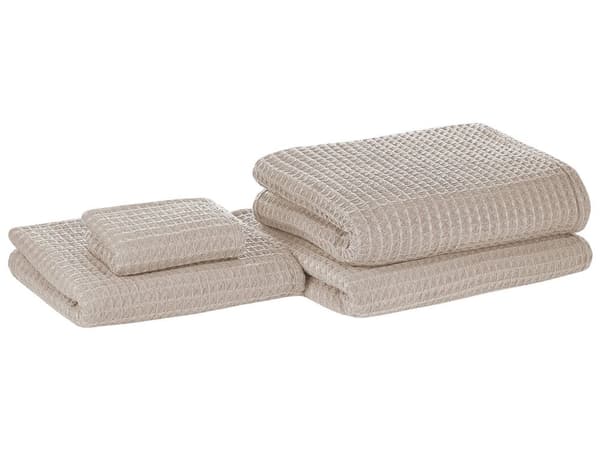 Pyyhesetti beige puuvilla 4 kpl vieraspyyhe kylpypyyhe kylpymatto