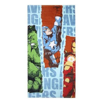 Avengers pyyhe 140 x 70 cm 100% puuvillaa hulk iron man