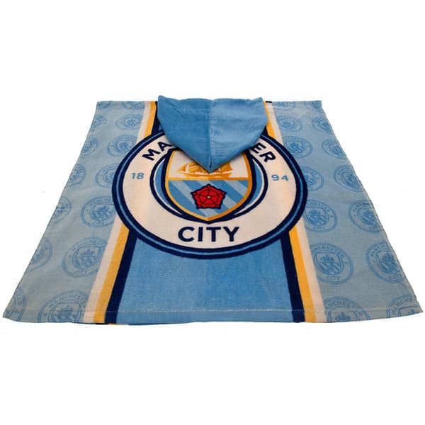 Manchester City FC Childrens/Kids Crest Hooded Towel