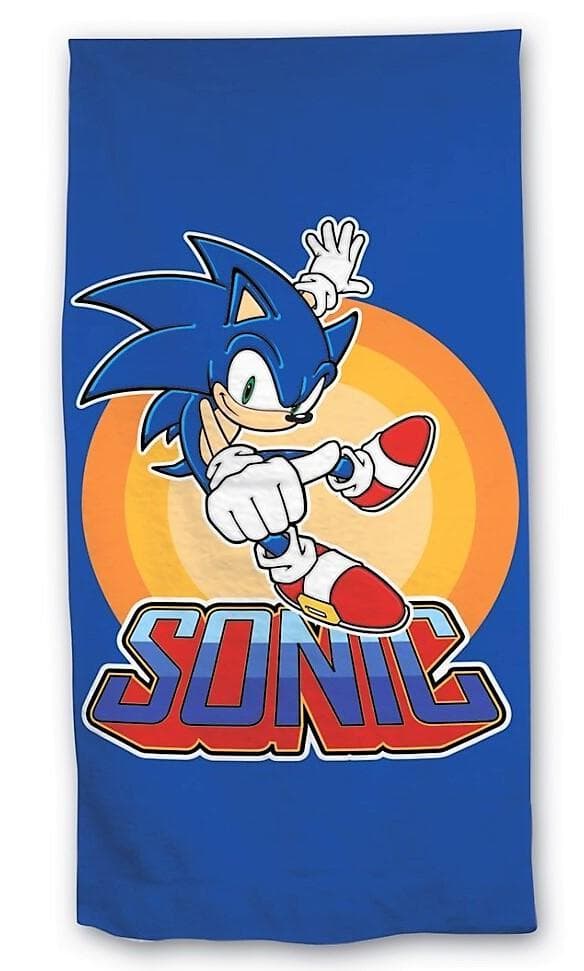 Sonic The Hedgehog Sonic Handduk Badlakan Snabbtorkande