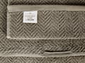 Miniatyrbild 4 av 4: Set med 2 Badlakan Handdukar Grön Terry Bomull 100 x 150 cm Chevron Mönster Badlakan
