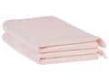 Miniatyrbilde 1 av 5: Sett med 2 Håndklesett Rosa Bomull Polyester Frotté 100 x 150 cm Frynser Håndklær Tekstil Tilbehør Bad Baderom